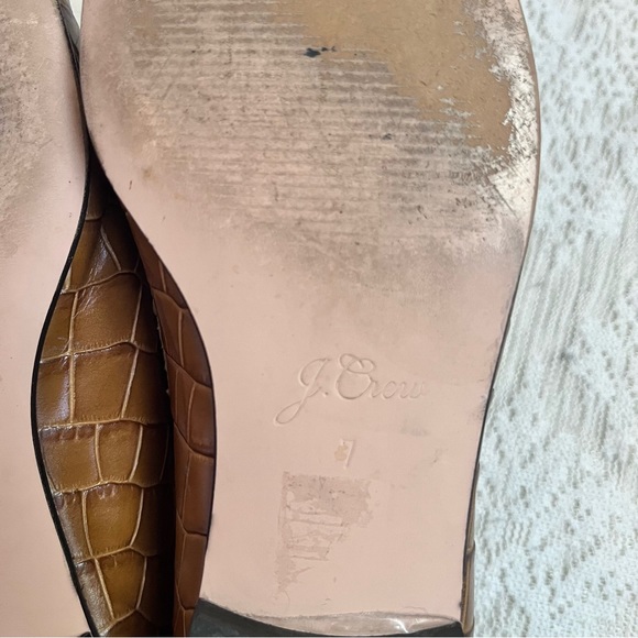 J.Crew Cecile croc embossed leather loafers - Picture 8 of 10